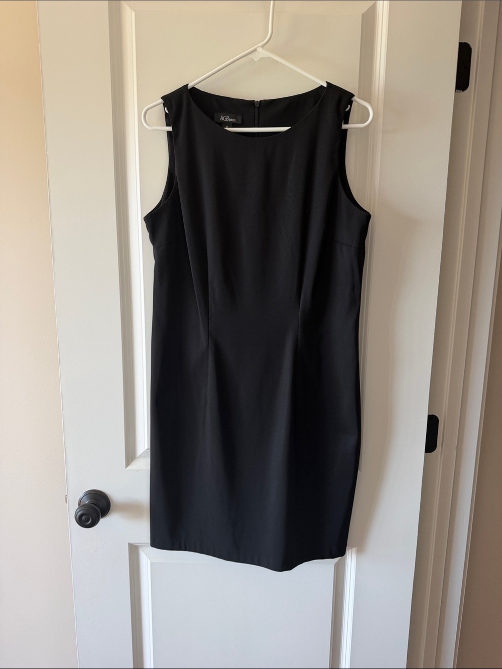 AGB Sleeveless Black Sheath Dress — Sleek Office-to-Evening